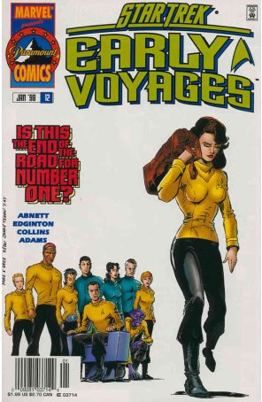 Star Trek: Early Voyages 12 (Newsstand) published by Marvel with cover art by Mike Collins