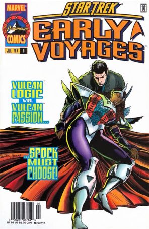 Star Trek: Early Voyages 6 (Newsstand) published by Marvel with cover art by Patrick Zircher