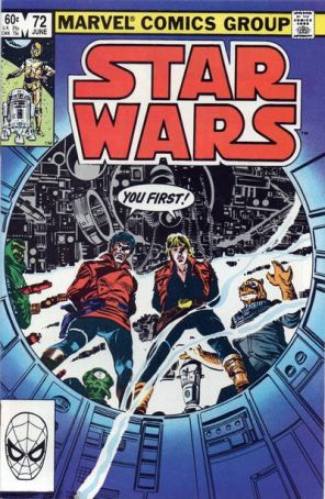 Star Wars 72 published by Marvel with cover art by Ron Frenz