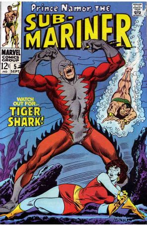 Sub-Mariner (Vol. 2) 5 published by Marvel with cover art by John Buscema
