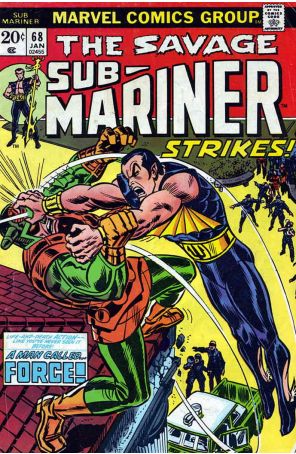 Sub-Mariner (Vol. 2) 68 published by Marvel with cover art by John Romita