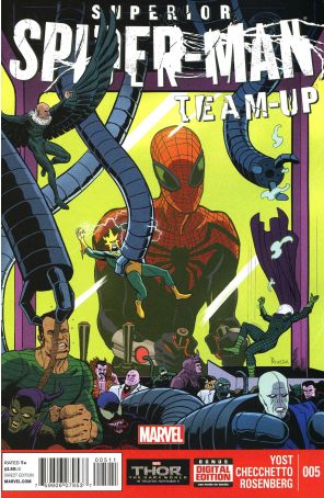 Superior Spider-Man Team-Up 5 published by Marvel with cover art by Paolo Rivera