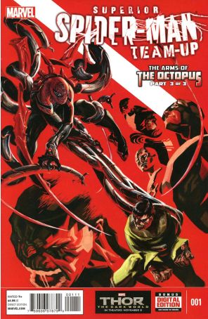 Superior Spider-Man Team-Up Special 1 published by Marvel with cover art by Alexander Lozano