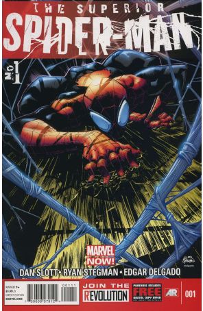Superior Spider-Man 1 published by Marvel with cover art by Ryan Stegman
