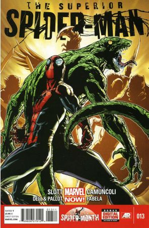 Superior Spider-Man 13 published by Marvel with cover art by Giuseppe Camuncoli
