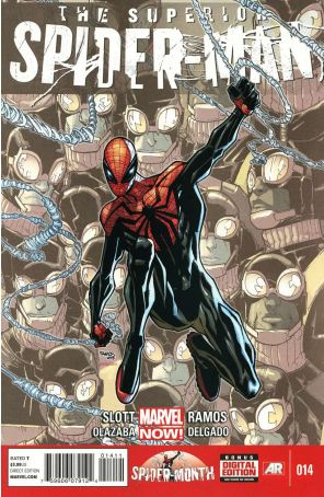 Superior Spider-Man 14 published by Marvel with cover art by Humberto Ramos