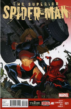 Superior Spider-Man 21 published by Marvel with cover art by Humberto Ramos