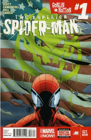 Superior Spider-Man 27 published by Marvel with cover art by Giuseppe Camuncoli