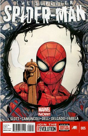 Superior Spider-Man 5 published by Marvel with cover art by Giuseppe Camuncoli