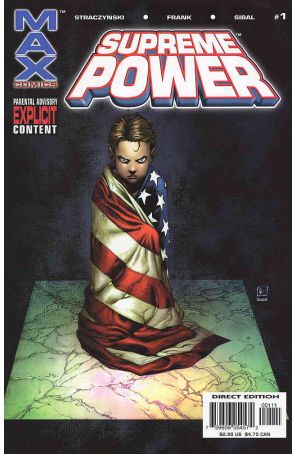 Supreme Power 1 published by Marvel with cover art by Gary Frank