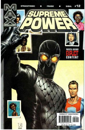 Supreme Power 12 published by Marvel with cover art by Gary Frank