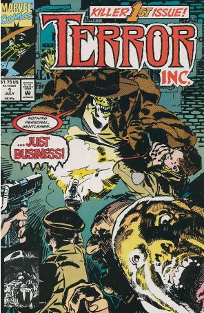 Terror, Inc. 1 published by Marvel with cover art by Jorge Zaffino