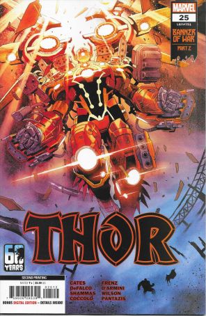 Thor (6th Series) 25 (2nd) published by Marvel with cover art by Martin Coccolo