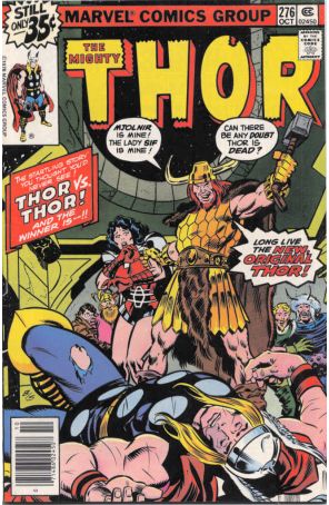 Thor 276 published by Marvel with cover art by John Buscema
