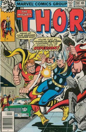 Thor 280 published by Marvel with cover art by Joe Sinnott