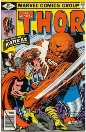 Thor 285 published by Marvel with cover art by Keith Pollard