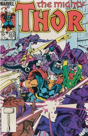Thor 352 published by Marvel with cover art by Walt Simonson