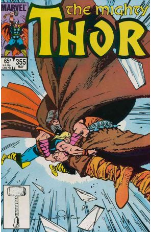 Thor 355 published by Marvel with cover art by Walt Simonson