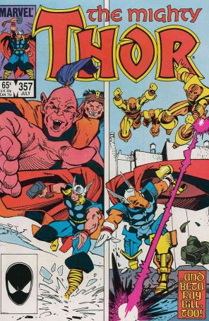 Thor 357 published by Marvel with cover art by Walt Simonson