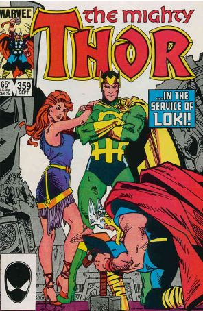 Thor 359 published by Marvel with cover art by Walt Simonson