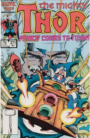 Thor 371 published by Marvel with cover art by Walt Simonson