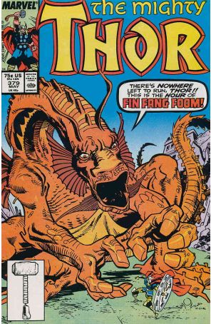 Thor 379 published by Marvel with cover art by Walt Simonson
