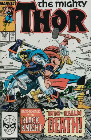 Thor 396 published by Marvel with cover art by Ron Frenz