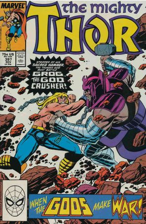 Thor 397 published by Marvel with cover art by Ron Frenz