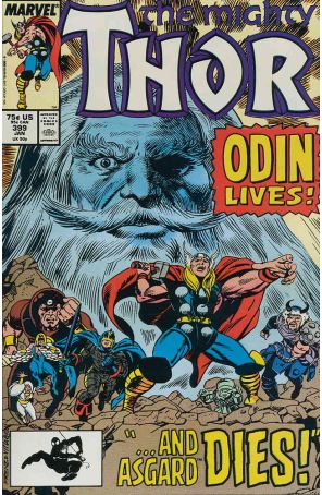 Thor 399 published by Marvel with cover art by Ron Frenz
