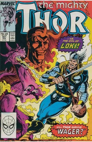 Thor 401 published by Marvel with cover art by Rich Yanizesky