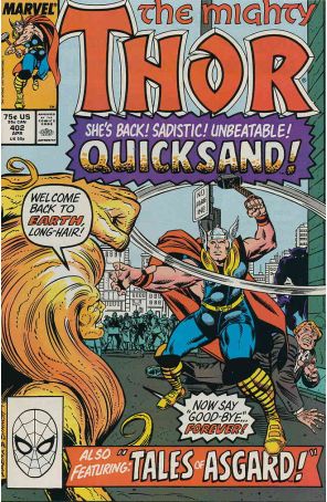 Thor 402 published by Marvel with cover art by Ron Frenz