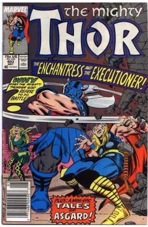 Thor 403 (Newsstand) published by Marvel with cover art by Ron Frenz