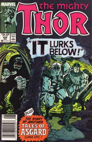 Thor 404 (Newsstand) published by Marvel with cover art by Ron Frenz