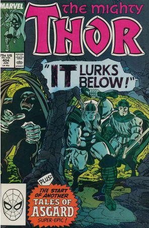 Thor 404 published by Marvel with cover art by Ron Frenz