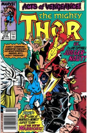 Thor 412 (Newsstand) published by Marvel with cover art by Ron Frenz