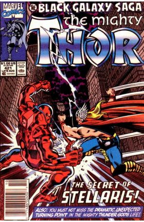Thor 421 (Newsstand) published by Marvel with cover art by Ron Frenz