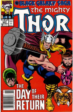 Thor 423 (Newsstand) published by Marvel with cover art by Ron Frenz