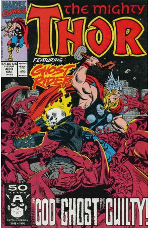 Thor 430 published by Marvel with cover art by Ron Frenz