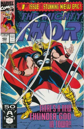 Thor 433 published by Marvel with cover art by Ron Frenz
