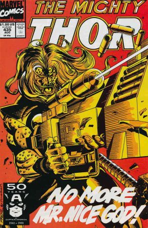Thor 435 published by Marvel with cover art by Ron Frenz