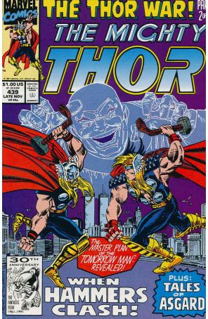 Thor 439 published by Marvel with cover art by Ron Frenz