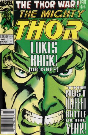 Thor 441 (Newsstand) published by Marvel with cover art by Ron Frenz