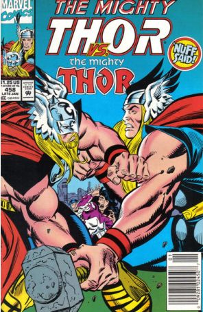 Thor 458 (Newsstand) published by Marvel with cover art by Ron Frenz