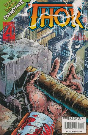 Thor 491 published by Marvel with cover art by Mike Deodato Jr.
