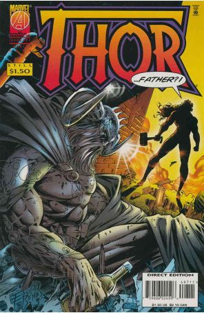 Thor 497 published by Marvel with cover art by Ed Benés