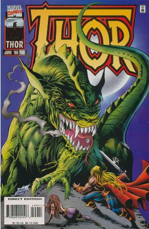 Thor 499 published by Marvel with cover art by Mike Deodato Jr.