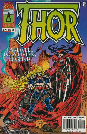 Thor 502 published by Marvel with cover art by Mike Deodato Jr.