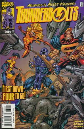 Thunderbolts 31 published by Marvel with cover art by Mark Bagley