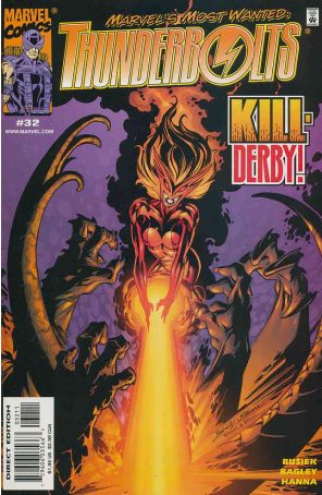 Thunderbolts 32 published by Marvel with cover art by Mark Bagley