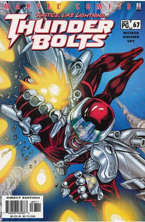 Thunderbolts 67 published by Marvel with cover art by Patrick Zircher